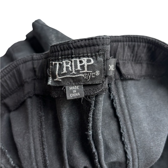 Vintage Tripp NYC Y2K Shiny Denim Snap Front Halter Corset Top - Picture 7 of 11